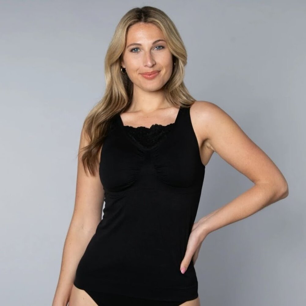 Rhonda Shear Seamless Shaping Tank In Black Size L